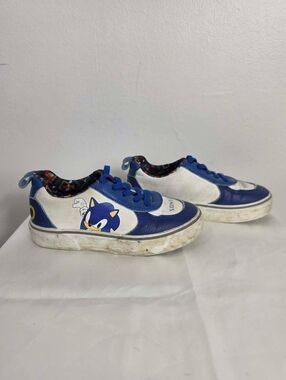 Blue Sonic Character Kids Sneakers -Lace-Up Comfort